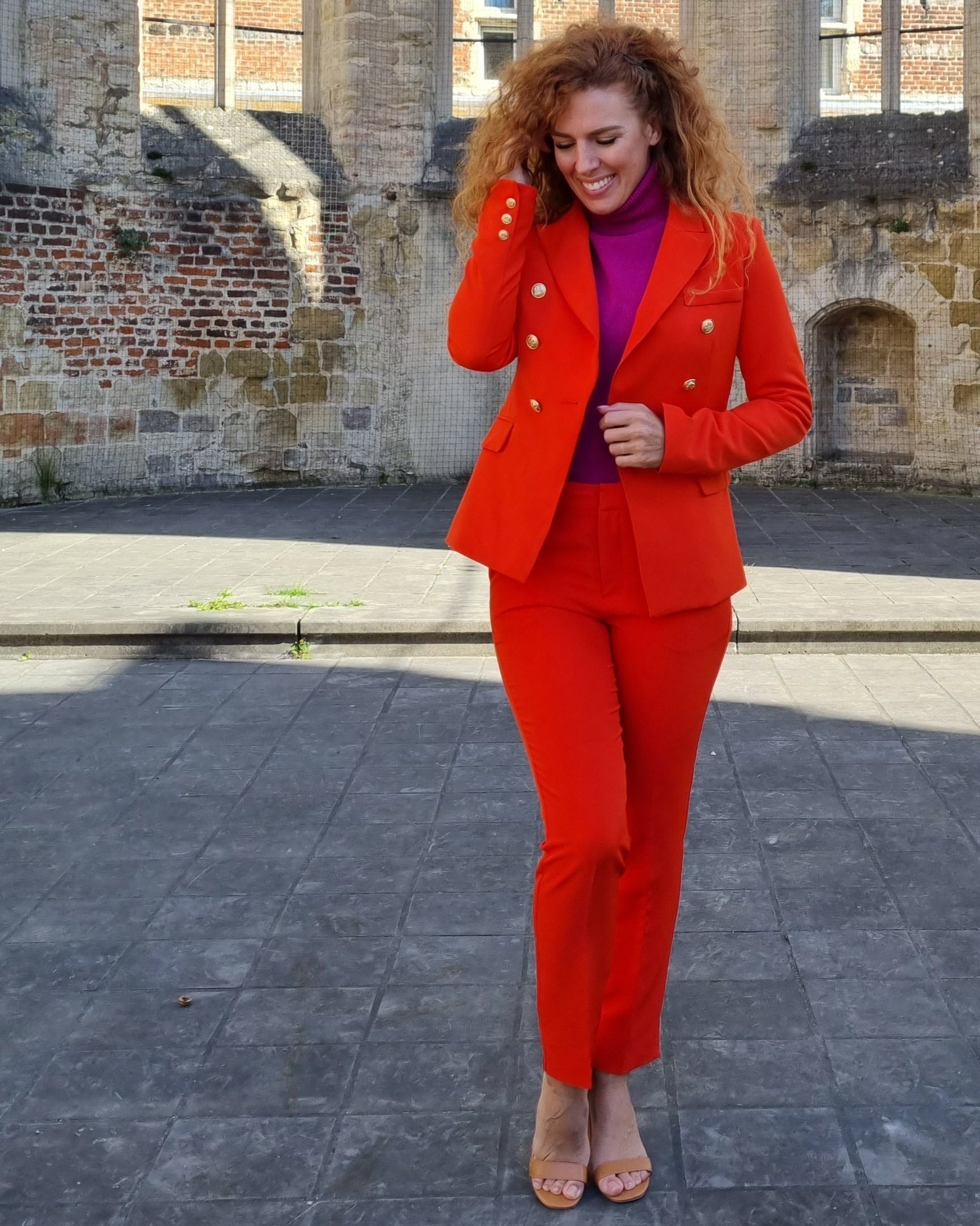 Selena orange blazer