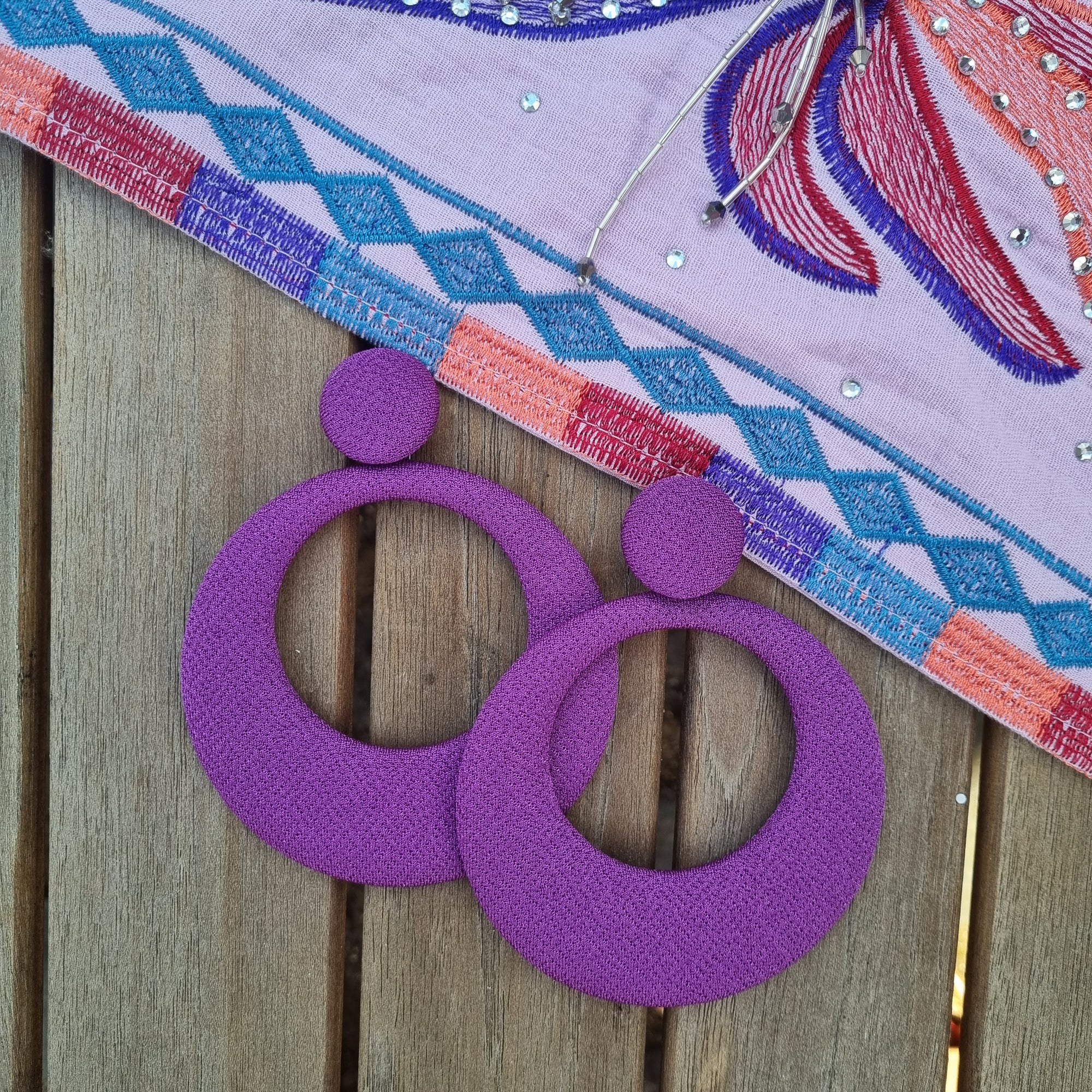 Cascade purple earrings