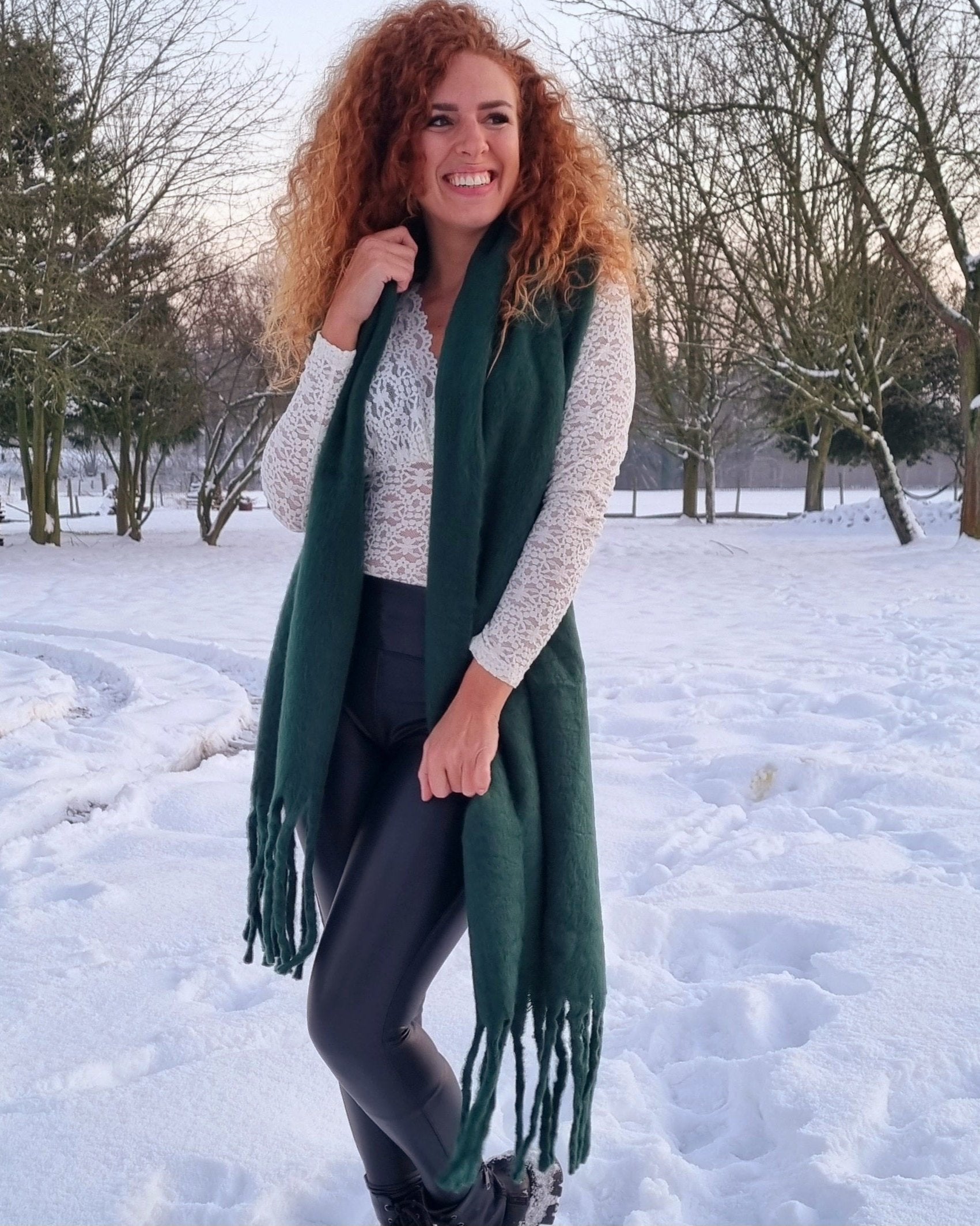 Kristal green scarf