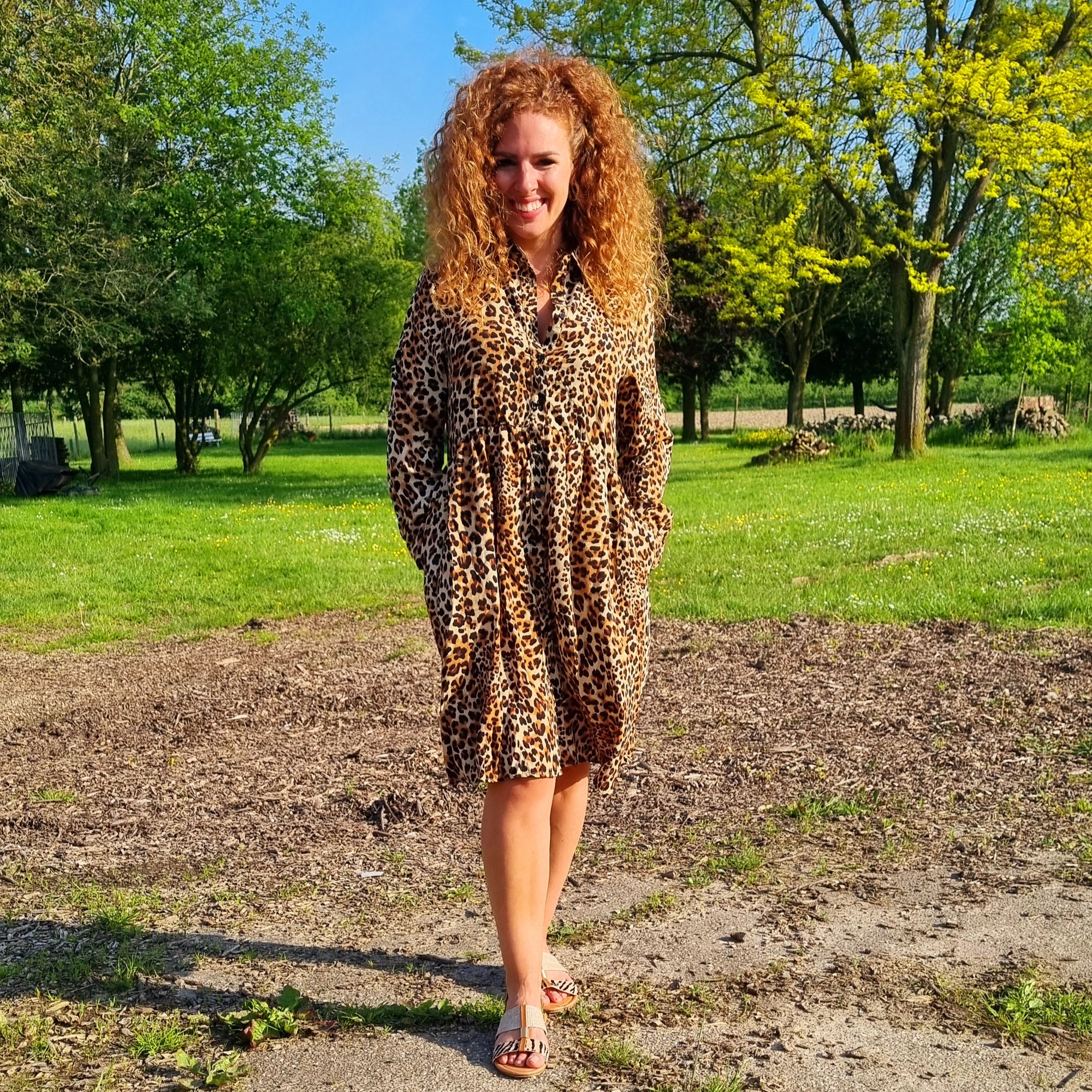 Joy leopard wide dress