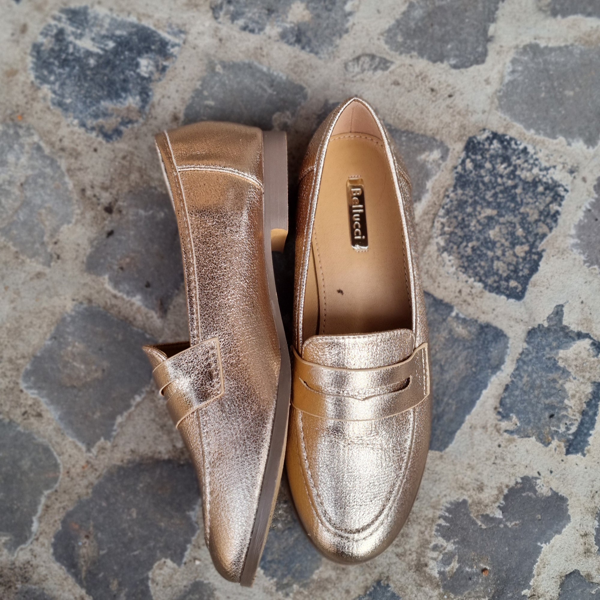 Savanna gold loafers