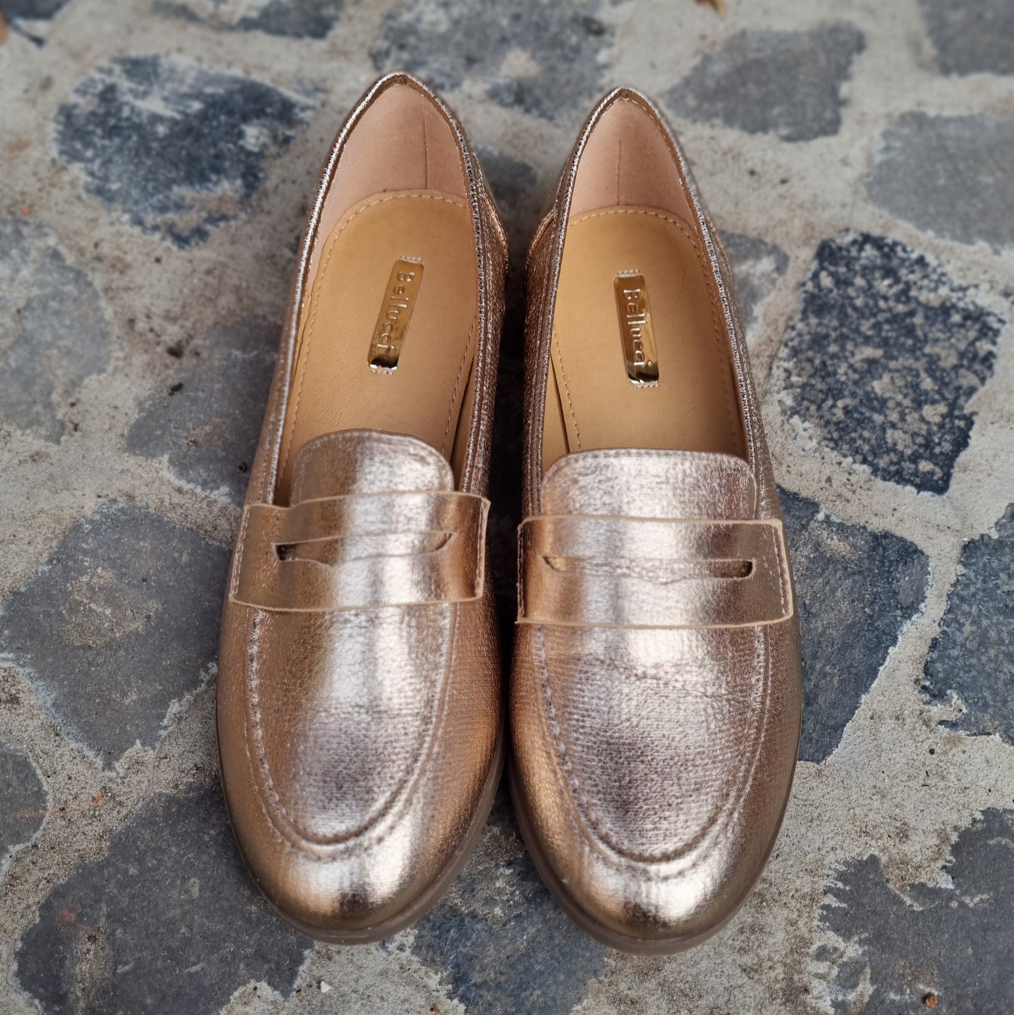 Savanna gold loafers