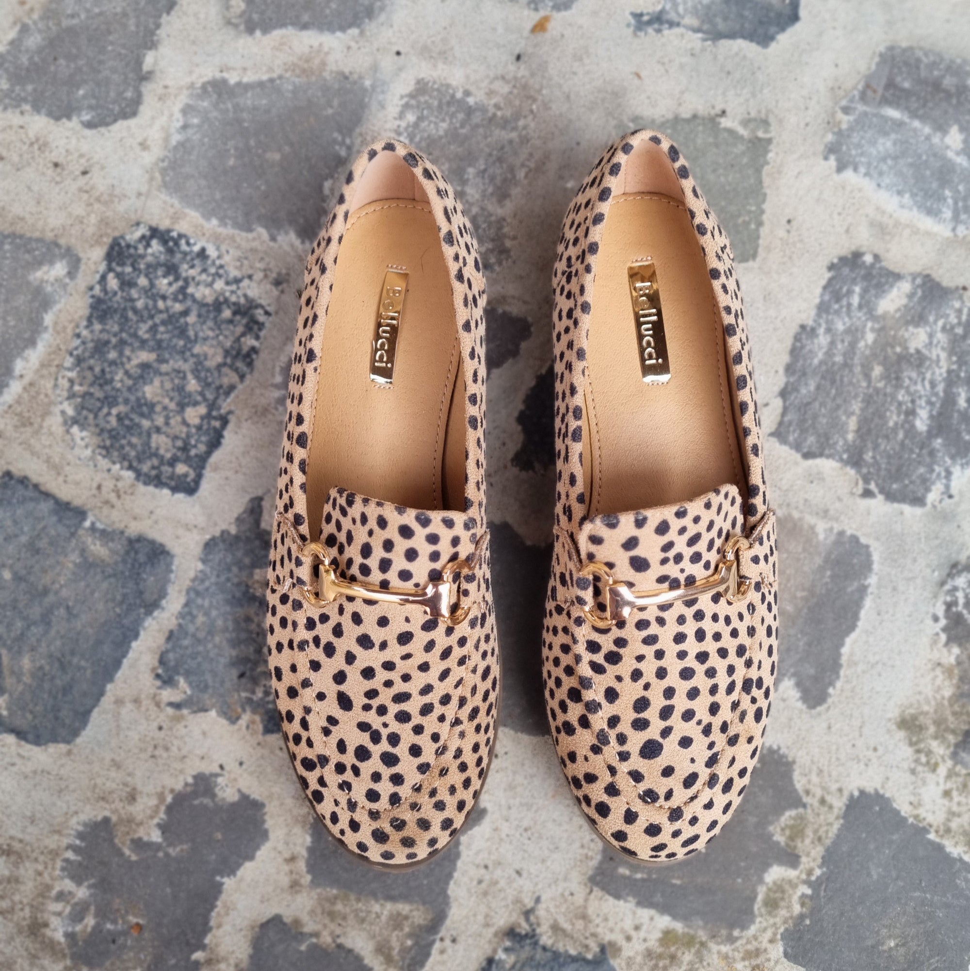 Savanna leopard loafers