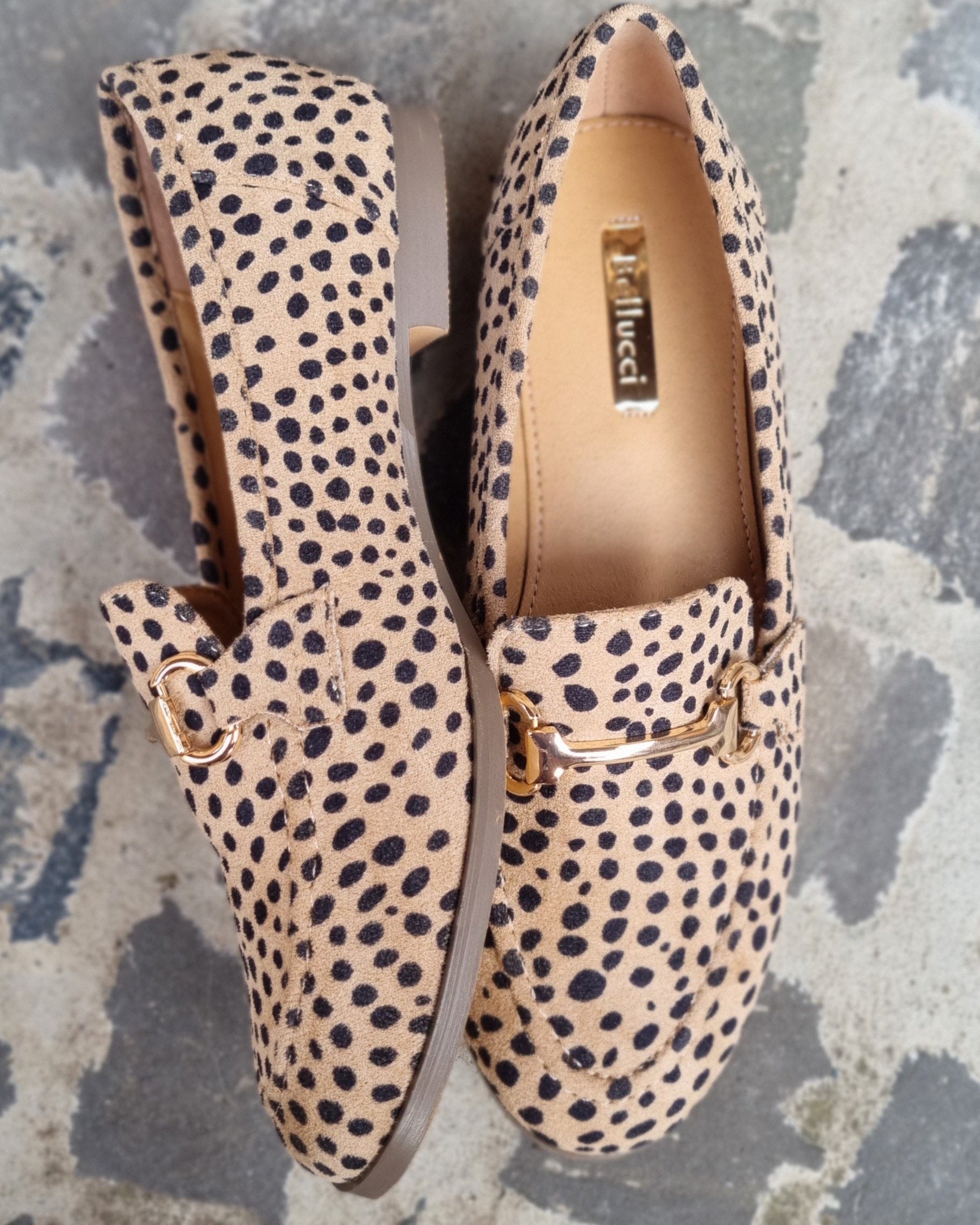 Savanna leopard loafers