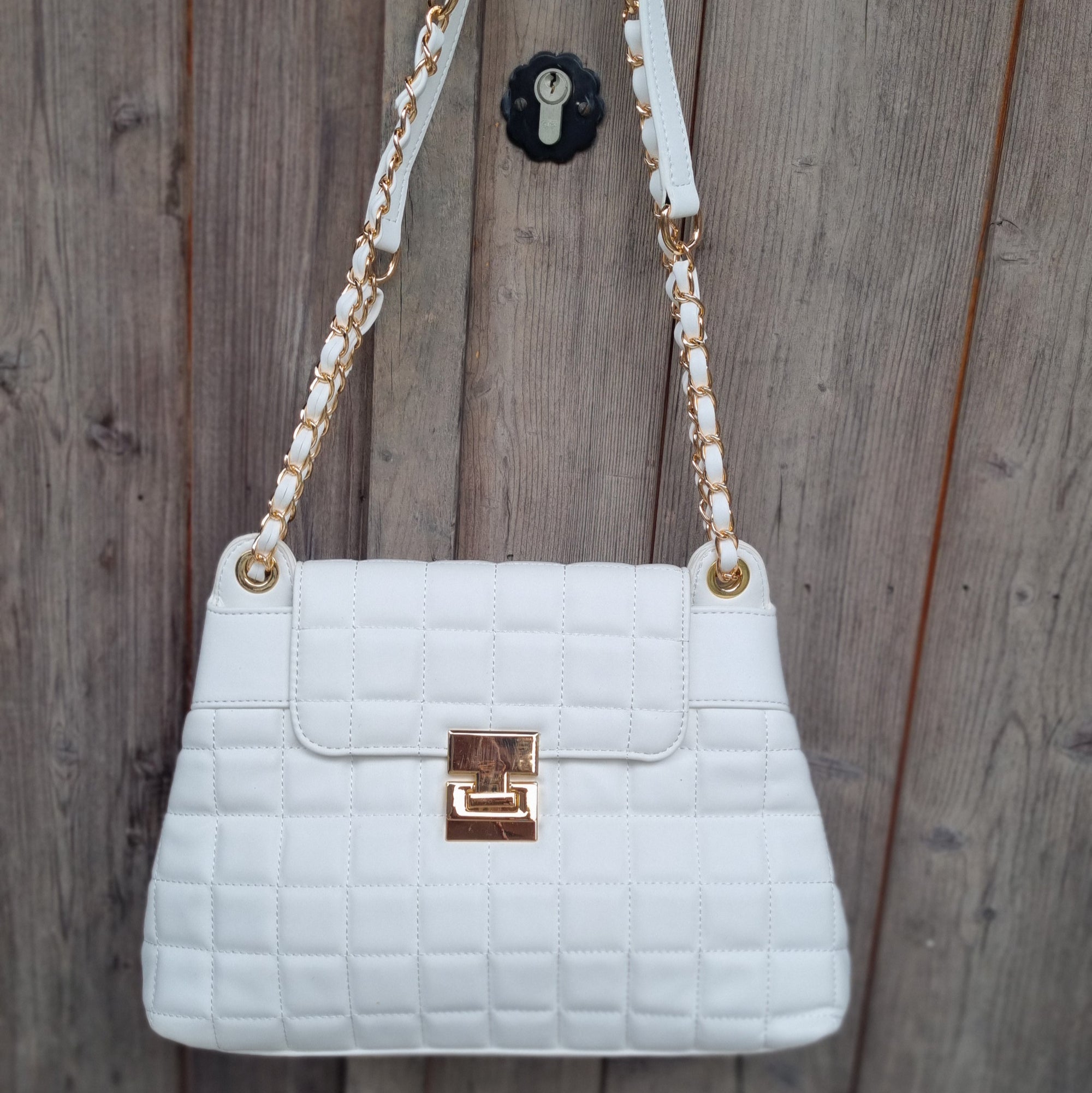 Mila white shoulder bag