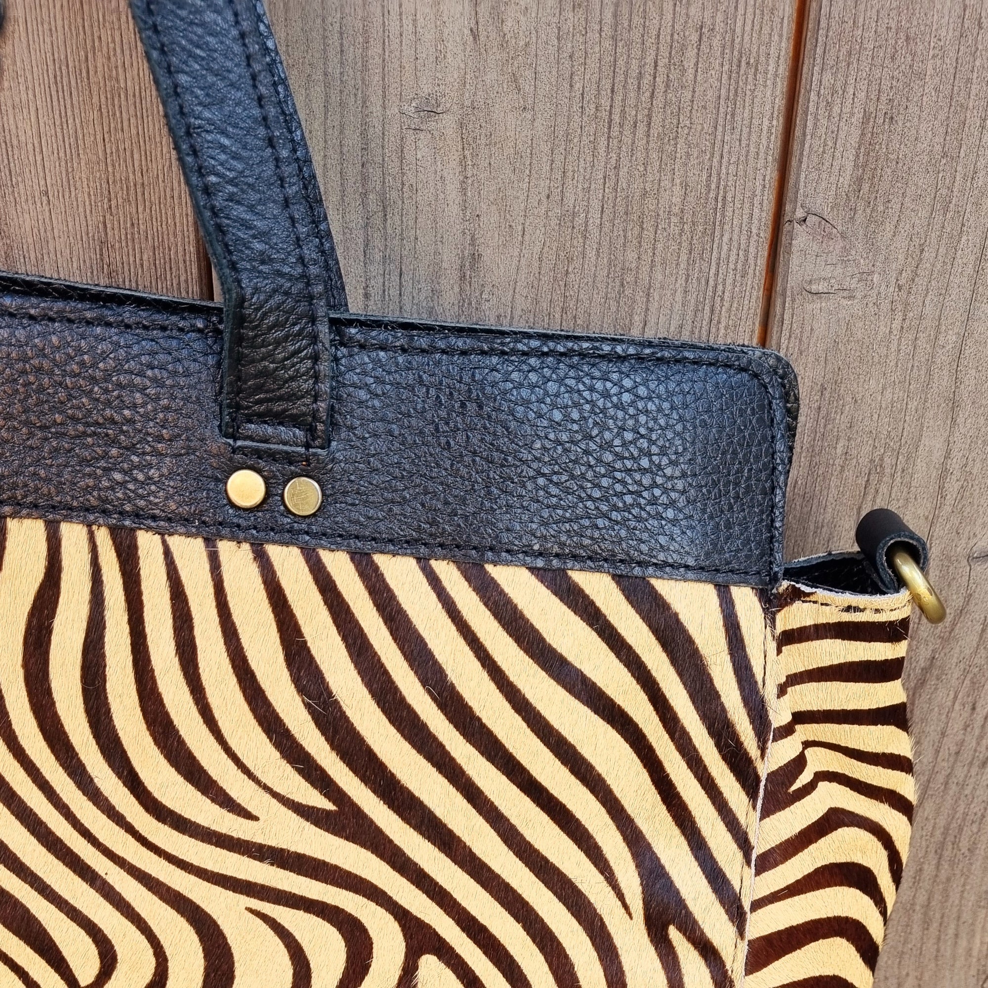 Winta zebra leather bag