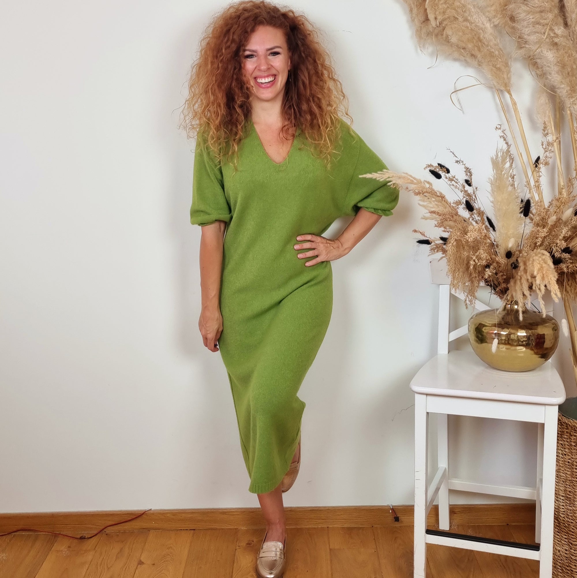 Luna olive dress