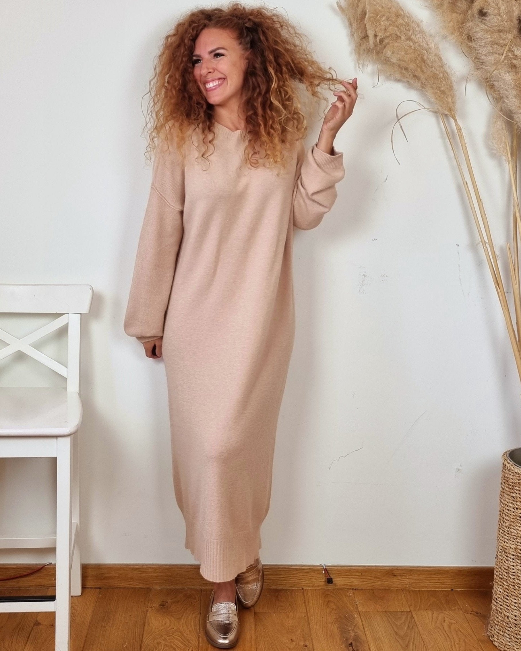 Pauline camel dress