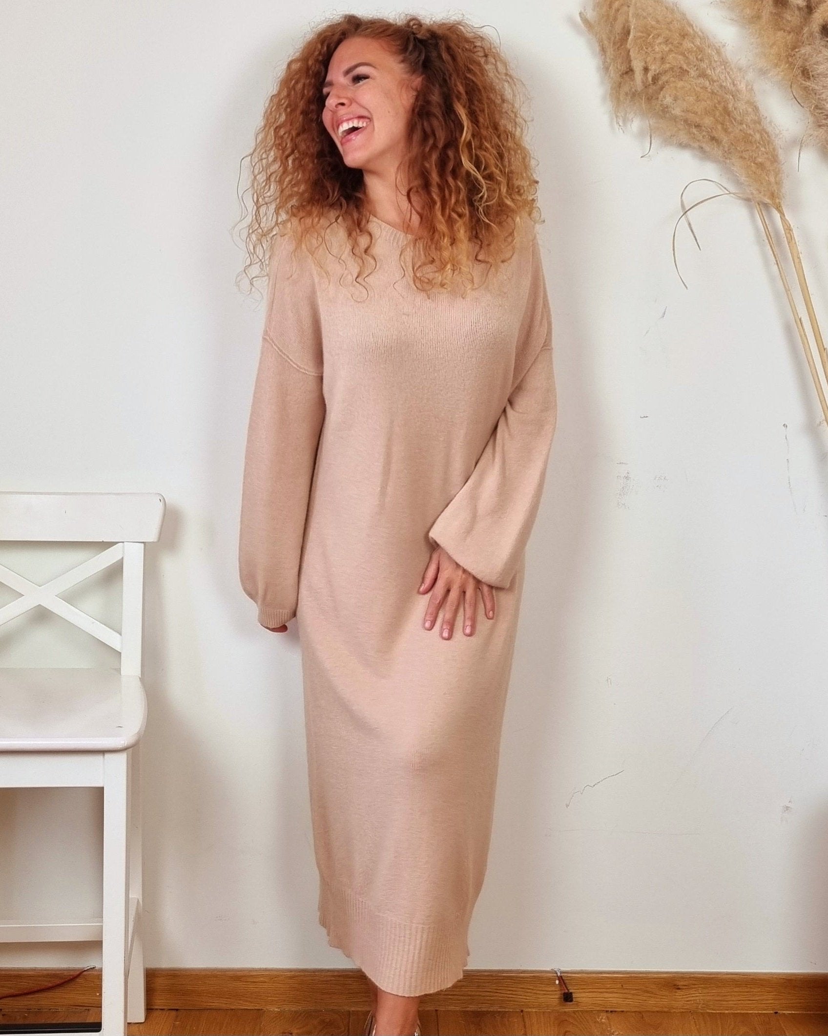 Pauline camel dress