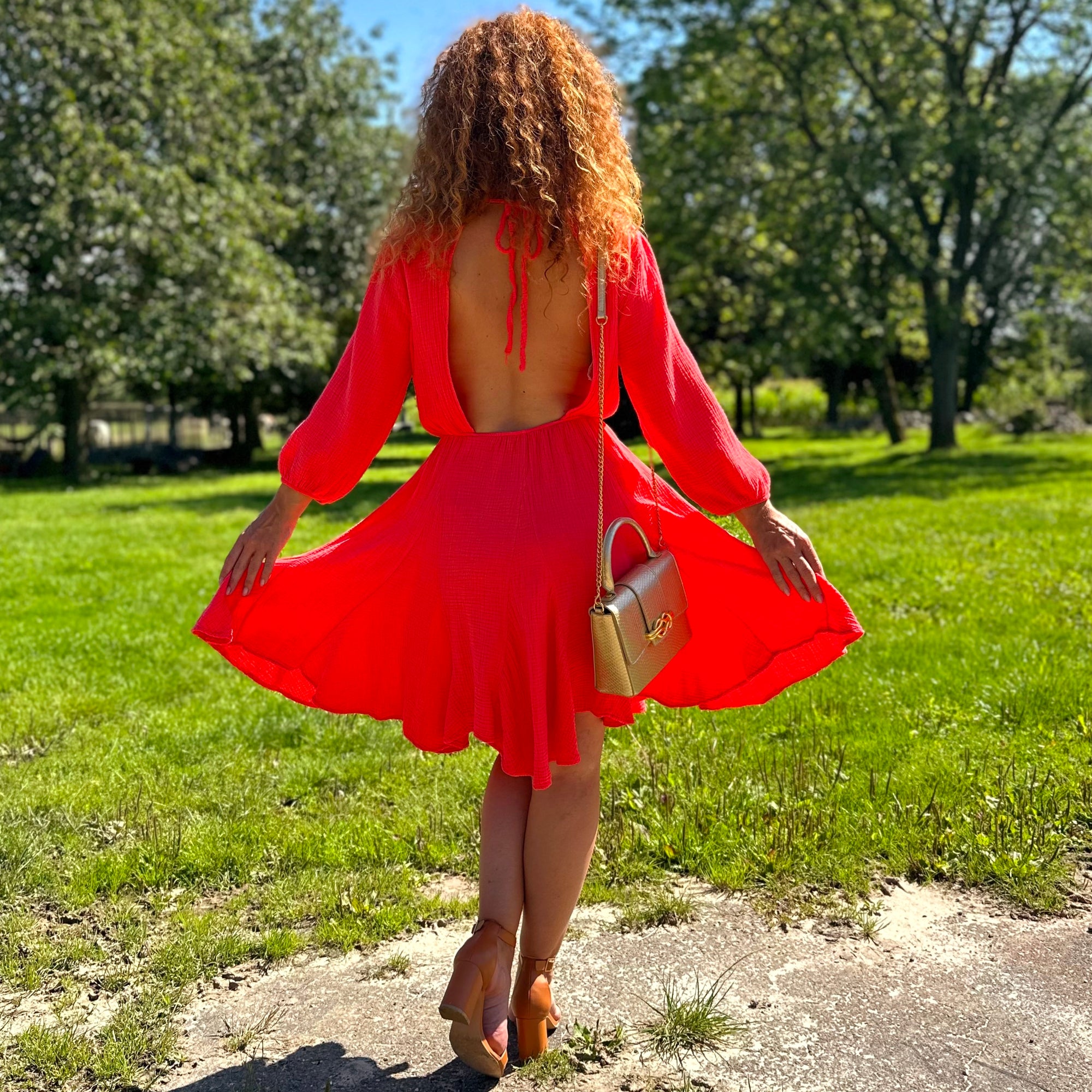 Kay orange dress