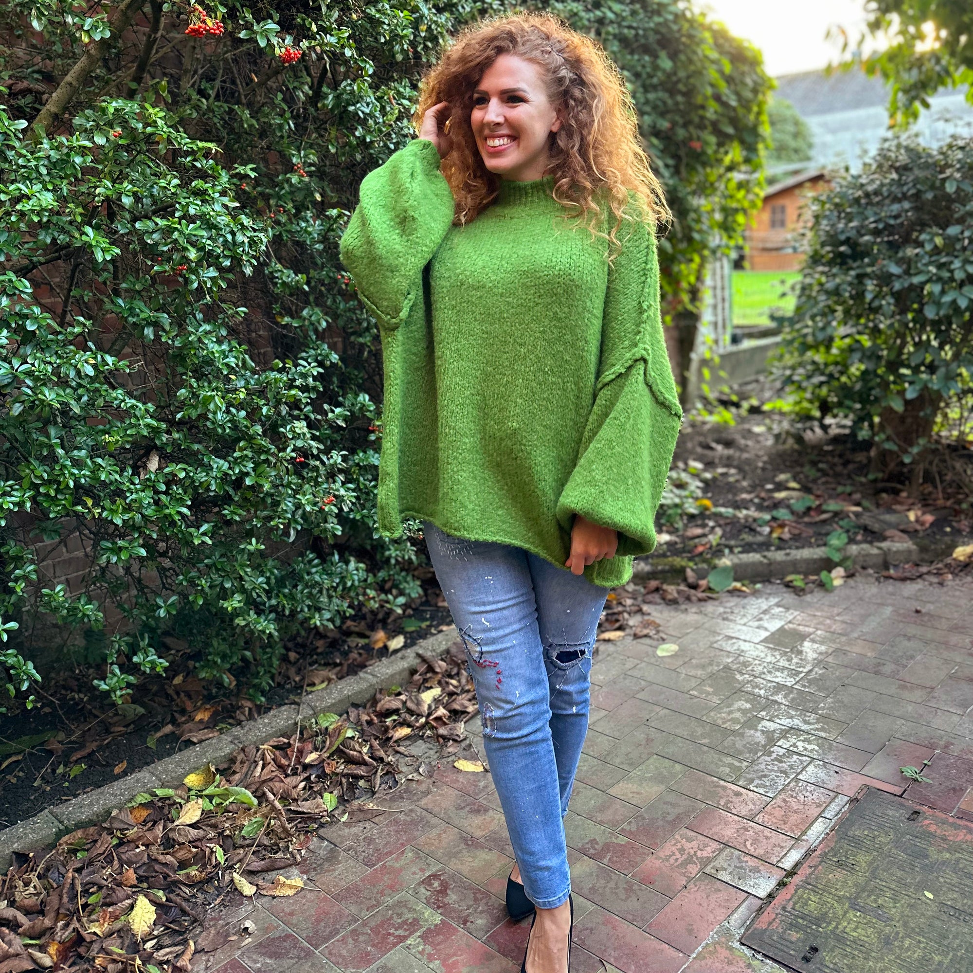 Anna green soft sweater