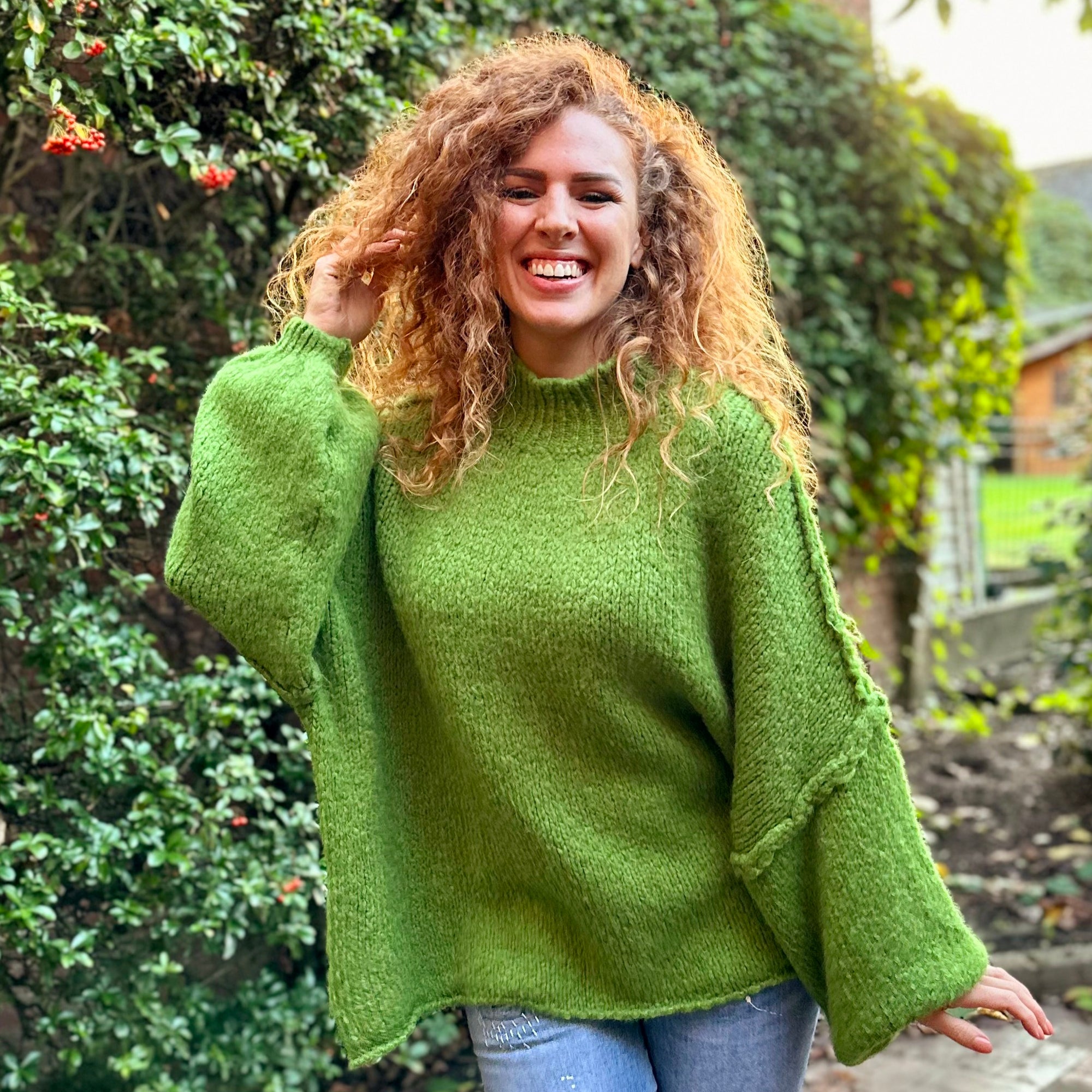 Anna green soft sweater