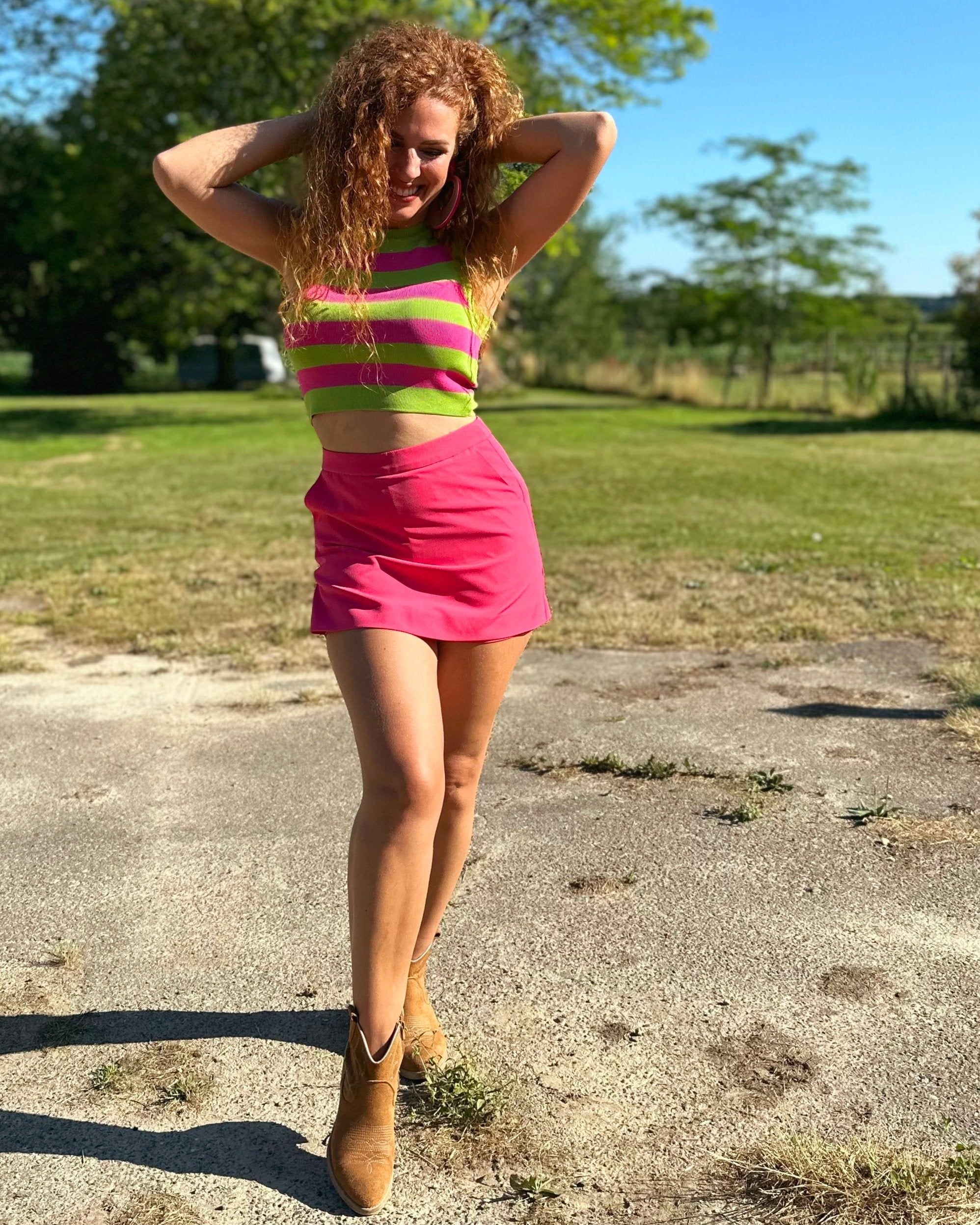 Aurora pink skort