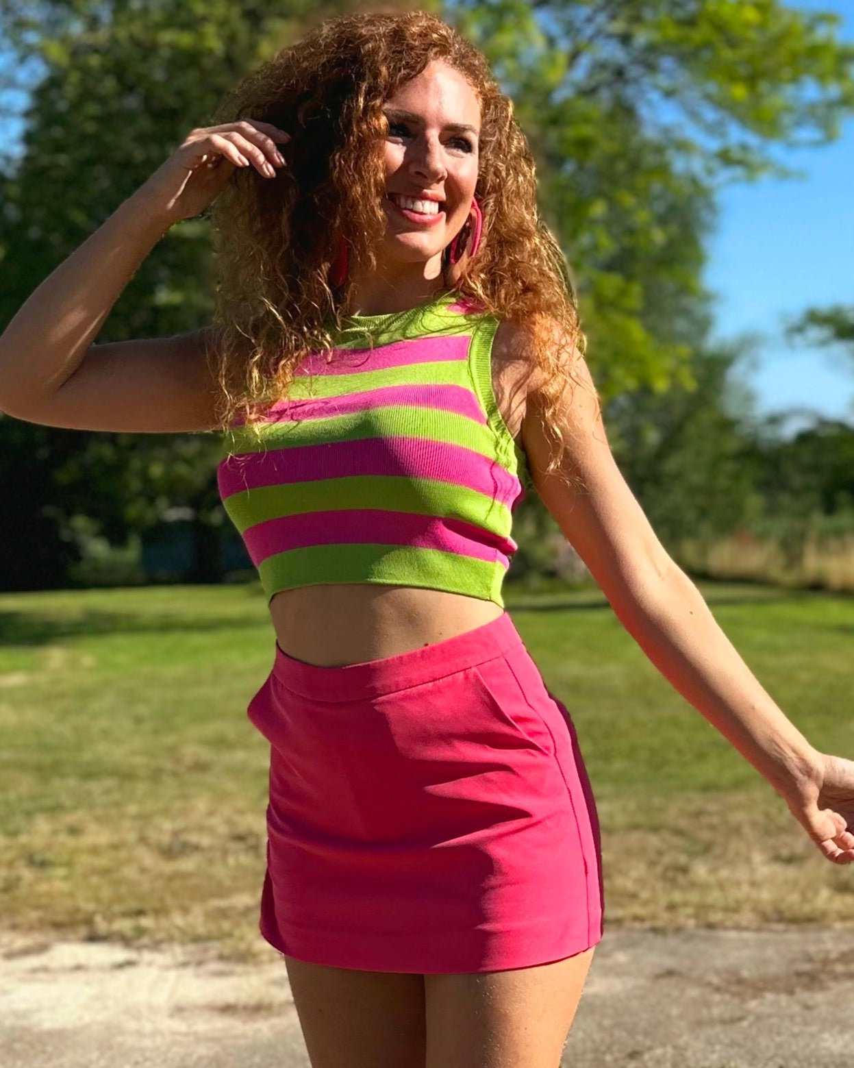 Aurora pink skort