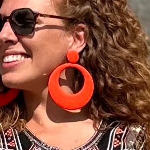 Cascade orange earrings