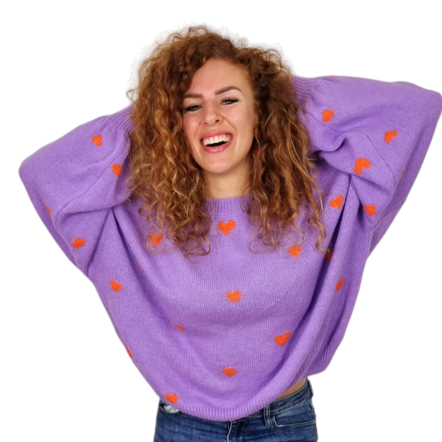 Ruby lila heart sweater