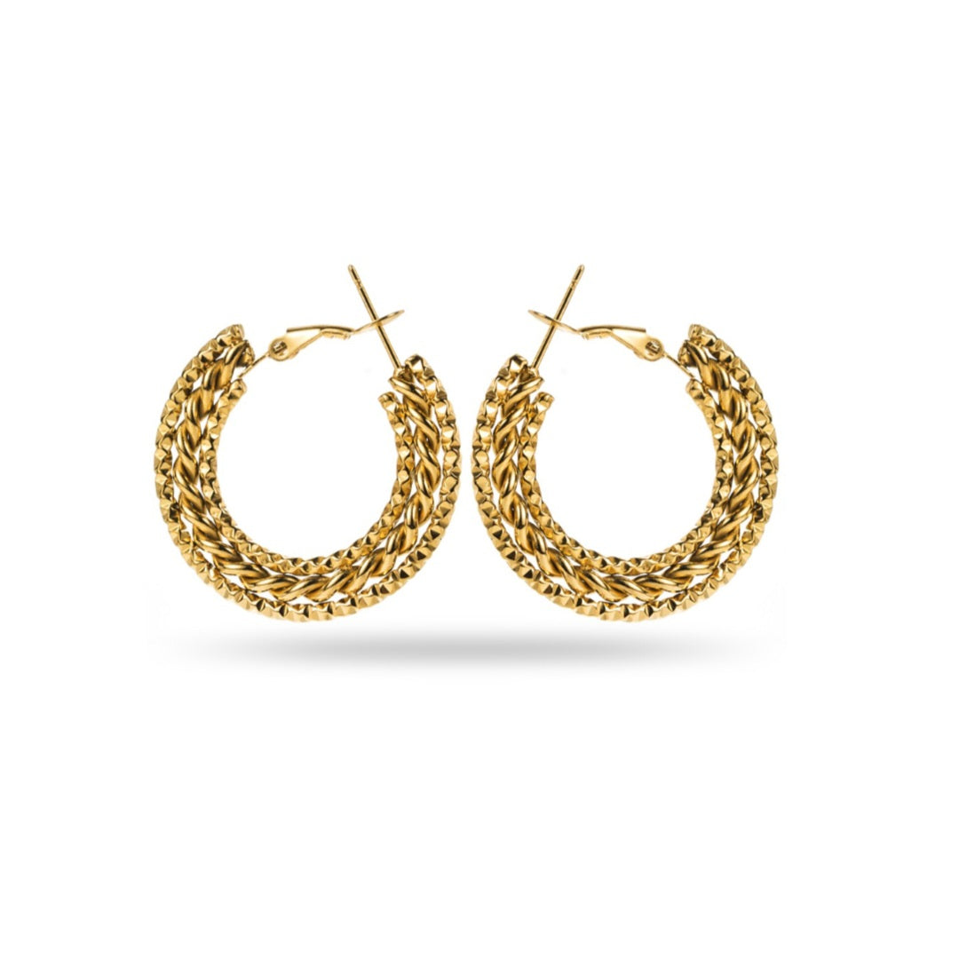 Laila Gold hoops earrings