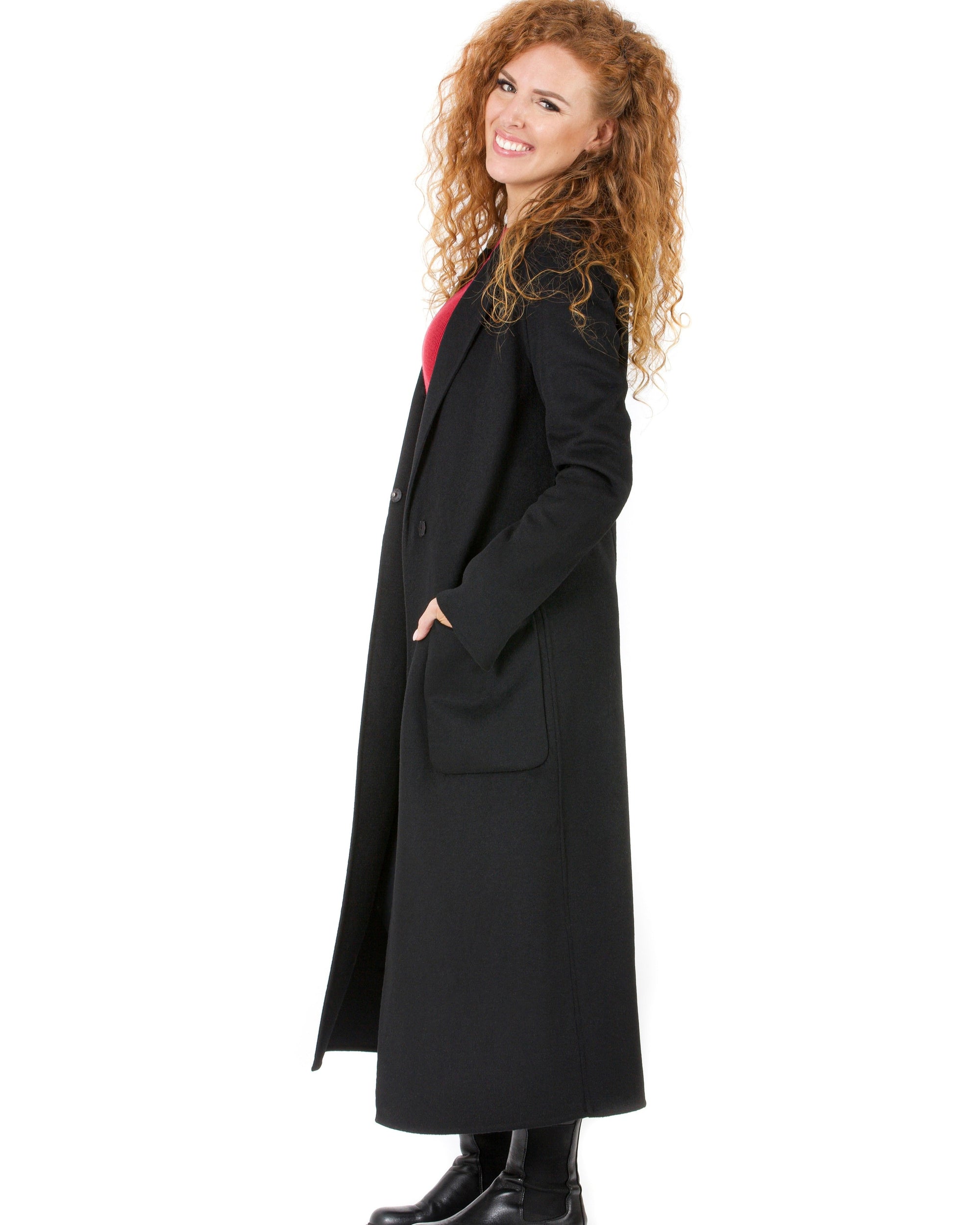 Wool handmade Black coat