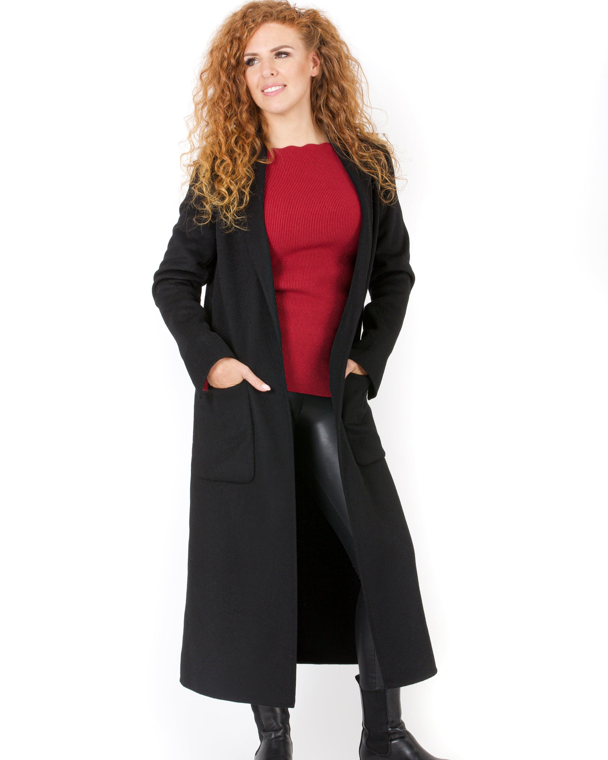 Wool handmade Black coat