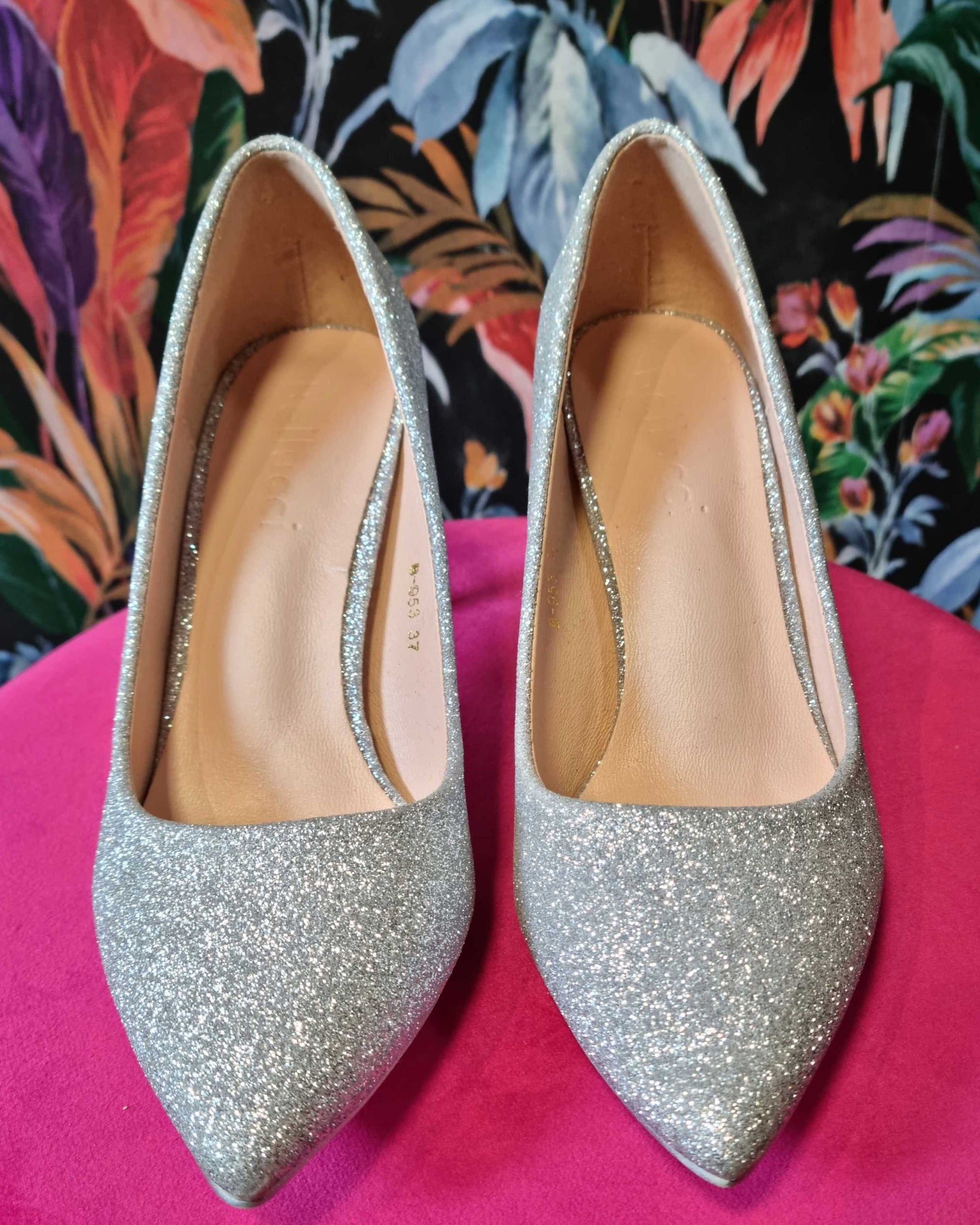 Mazie silver pumps