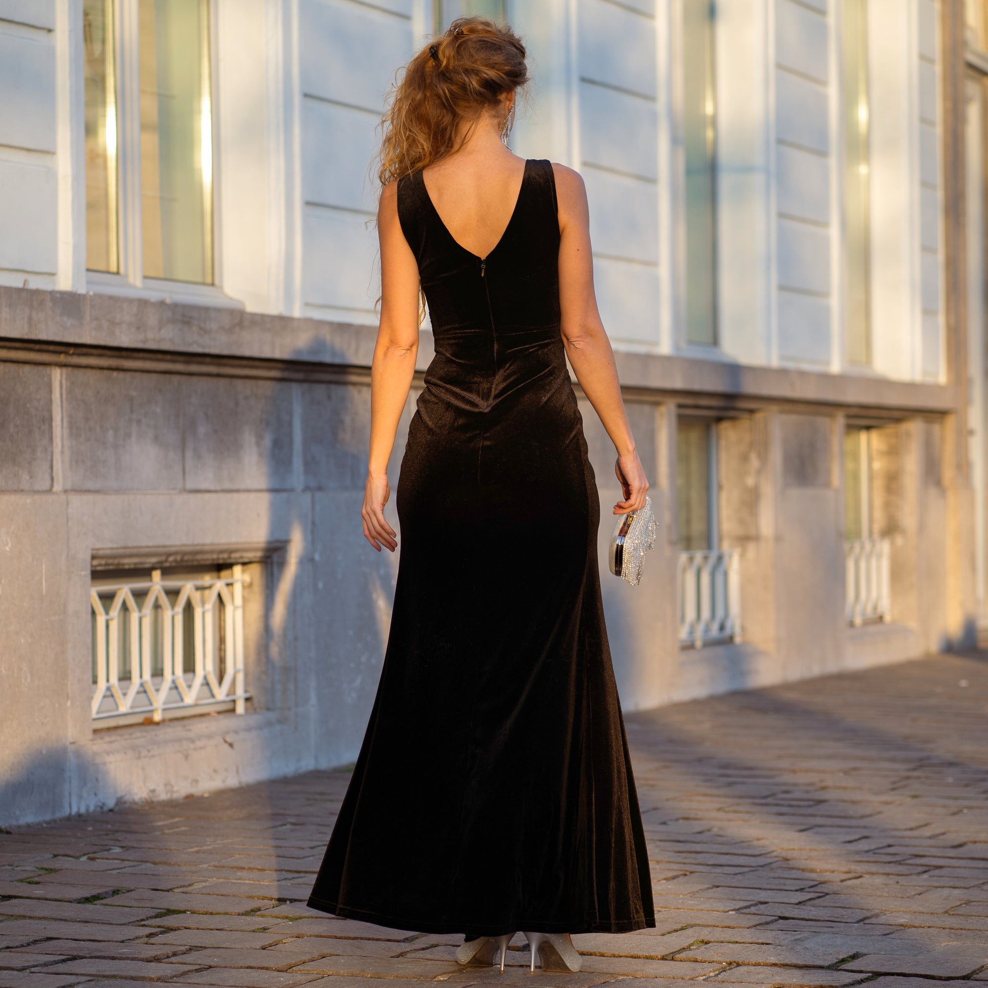 Emilia velvet black dress