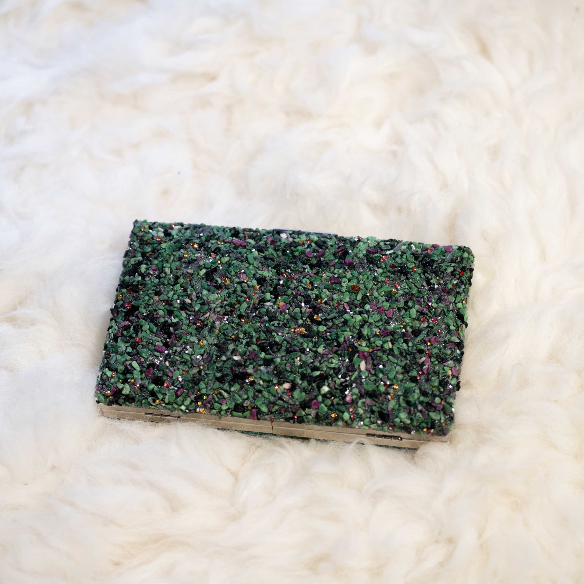 Flore green clutch