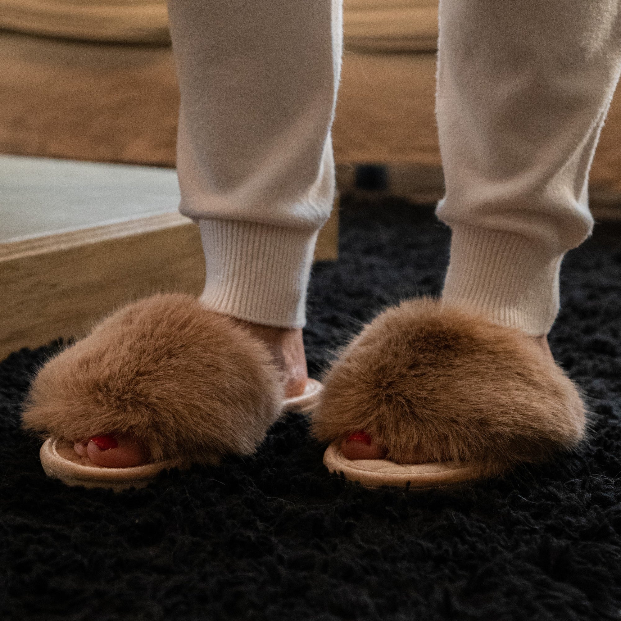 Fluffie Camel slippers