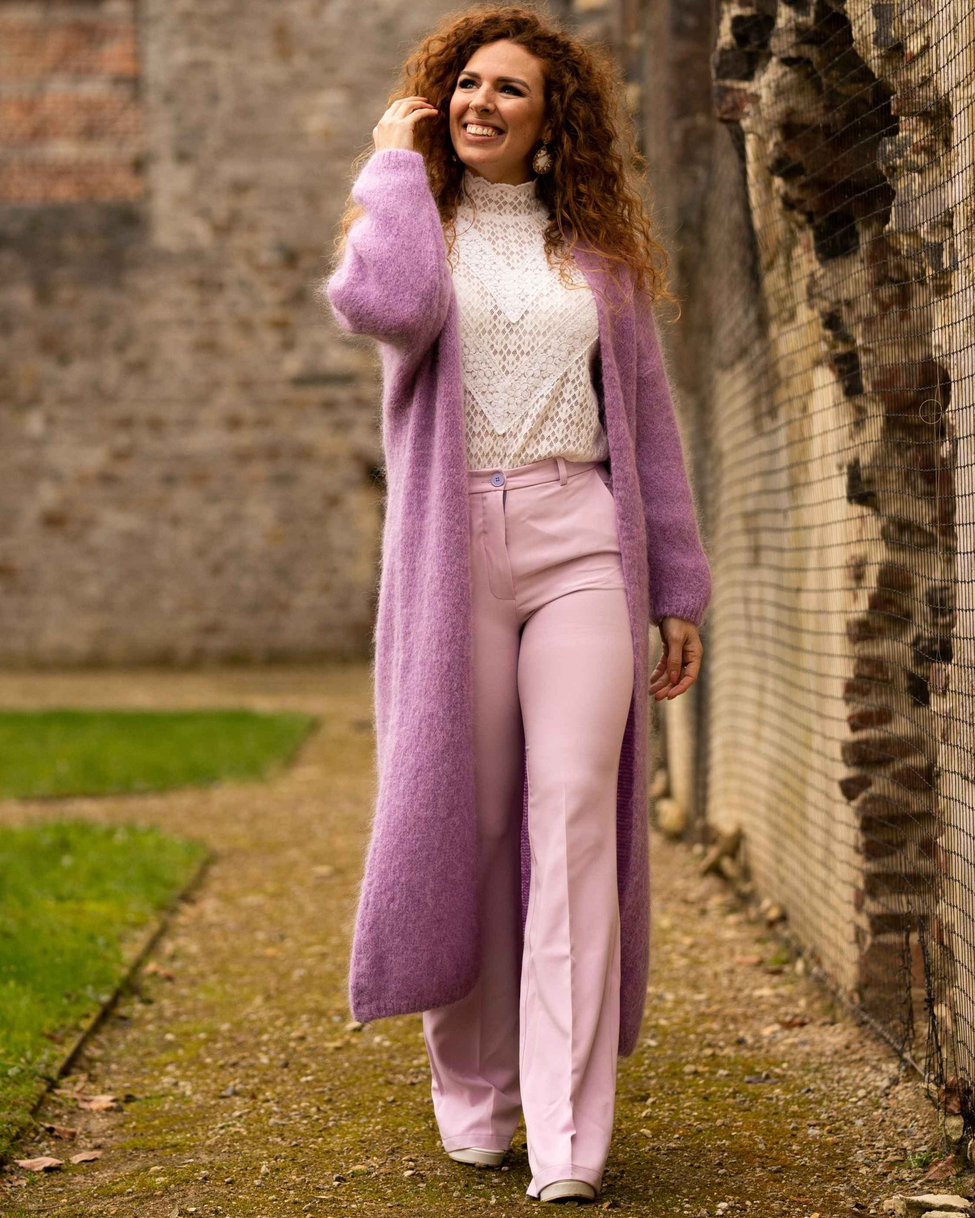 Italian light rose pants