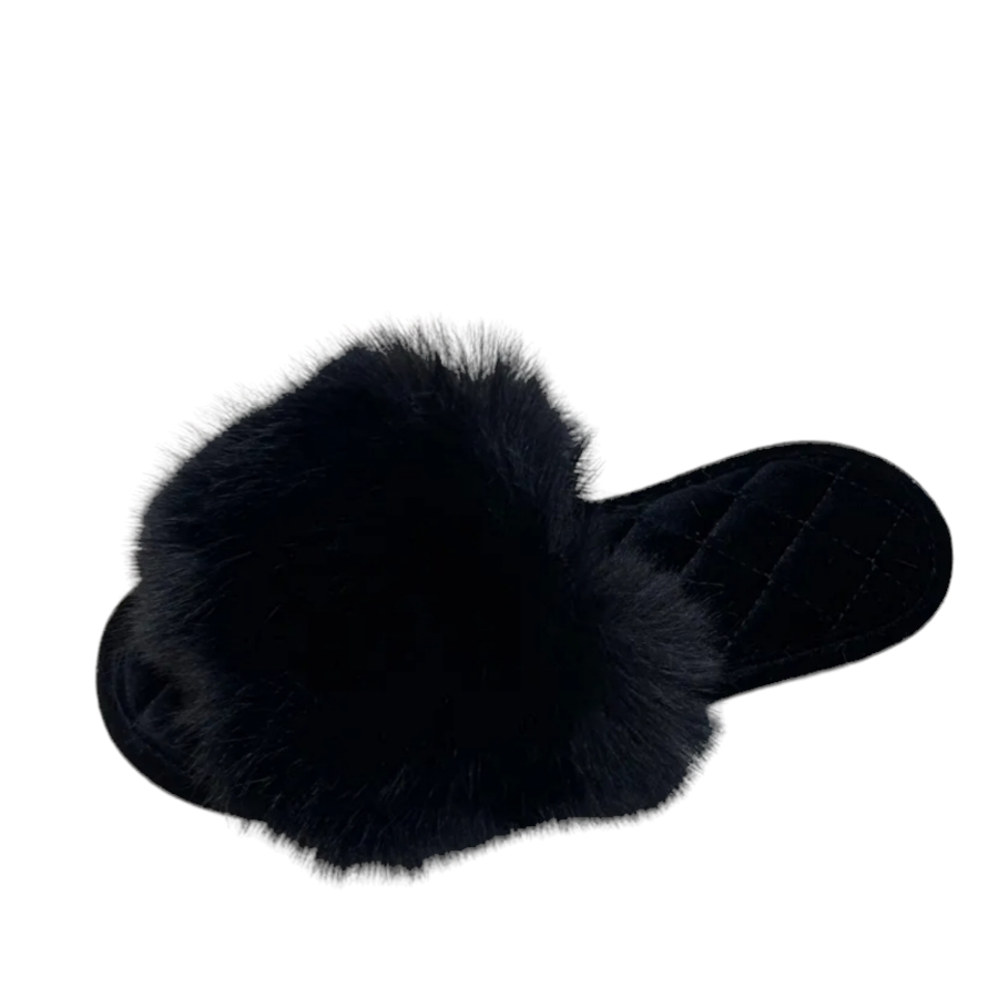Fluffie black slippers